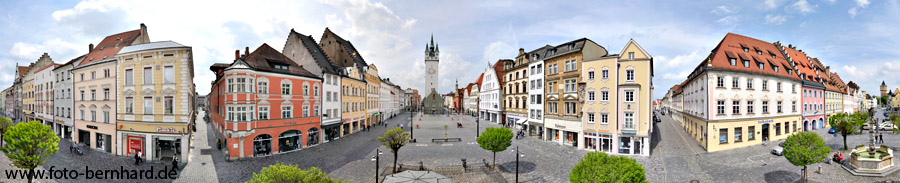 360° Panoramabild Straubing Ludwigsplatz