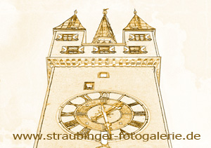 Straubing Stadtturm - sepia
